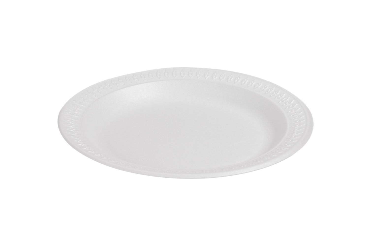 White Foam Plate, 1 Compartment (9")