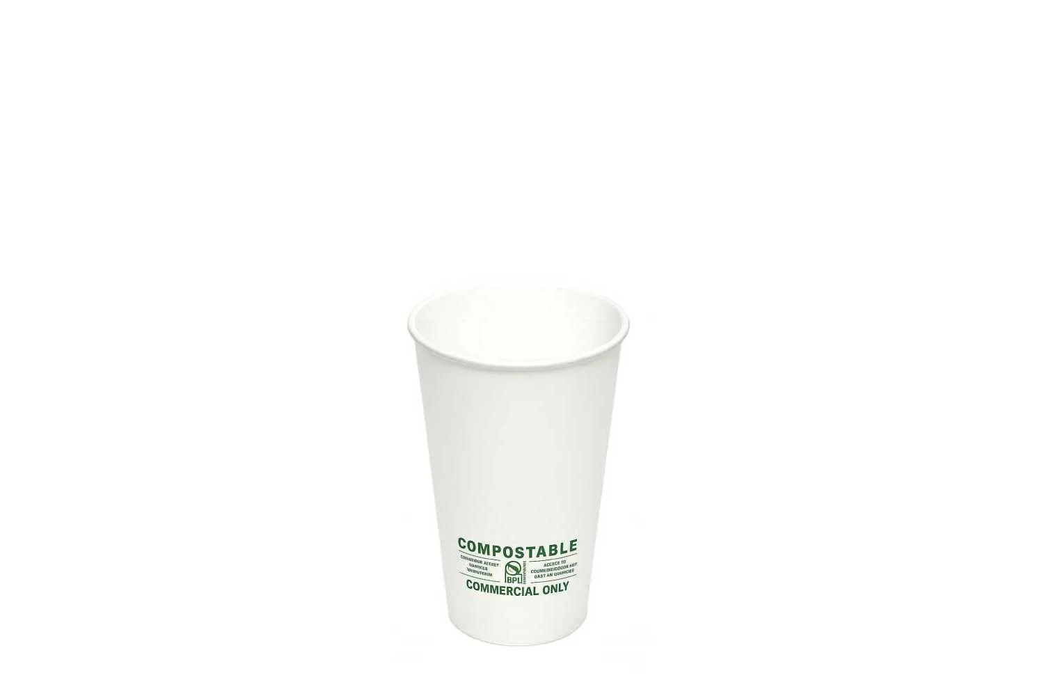 White Single Wall PLA Paper Hot Cup