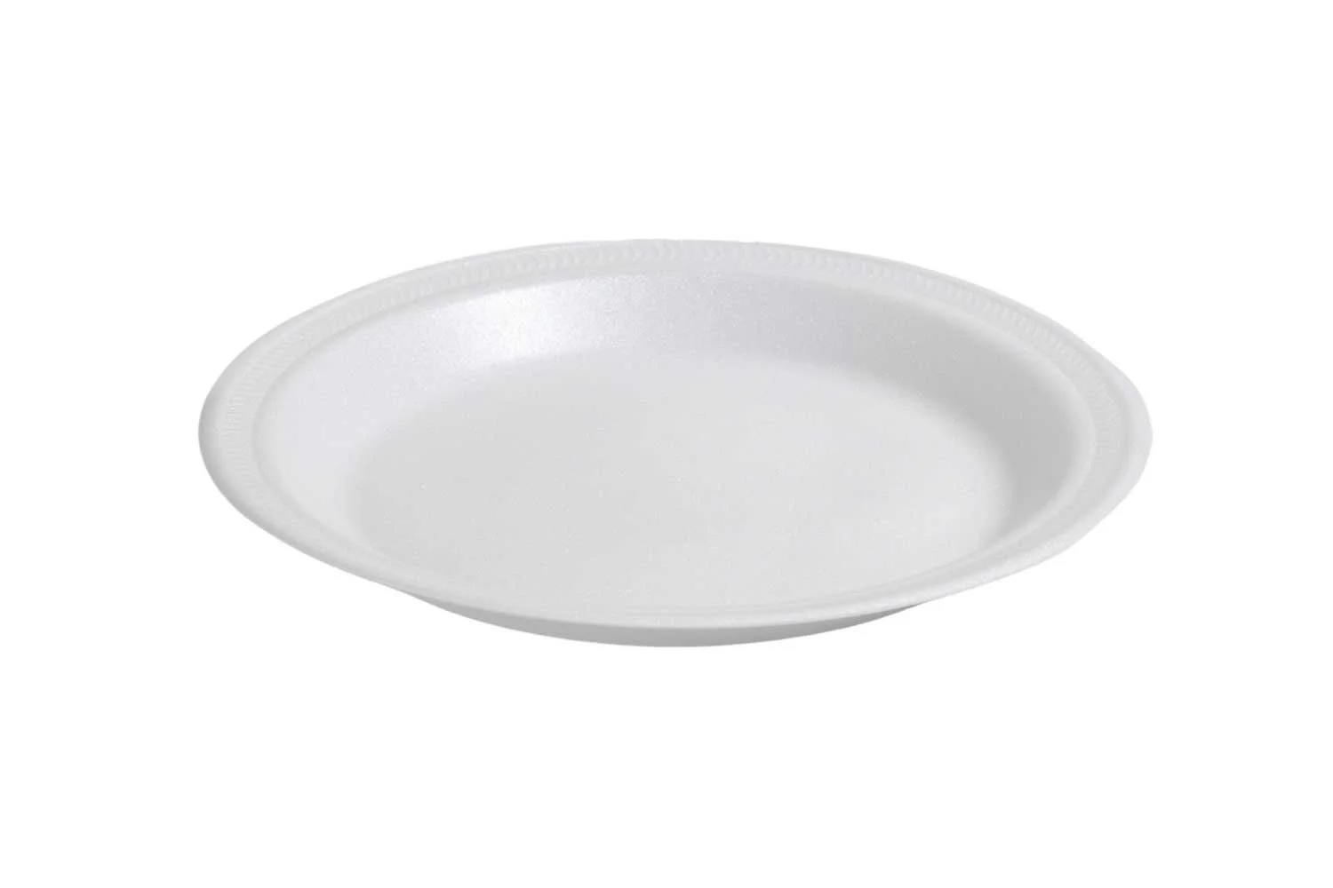 White Foam Plate, 1 Compartment (10.25")
