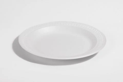 White Foam Plate, 1 Compartment (6")