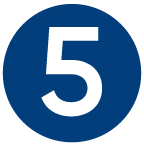 Number 5 inside a blue circle