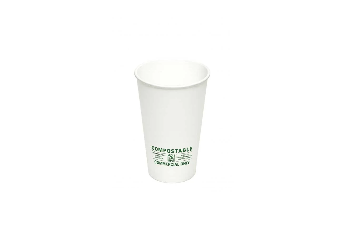 White Single Wall PCR Paper Hot Cup