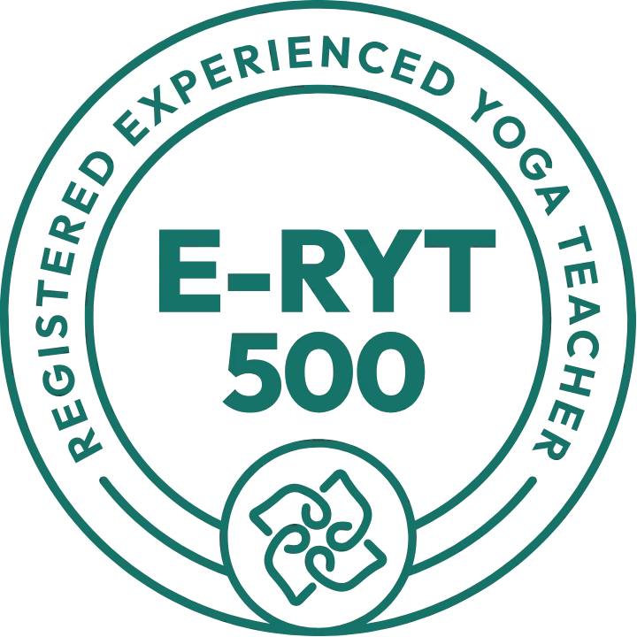 Experienced Yoga Teacher E-RYT 500 Certification Badge