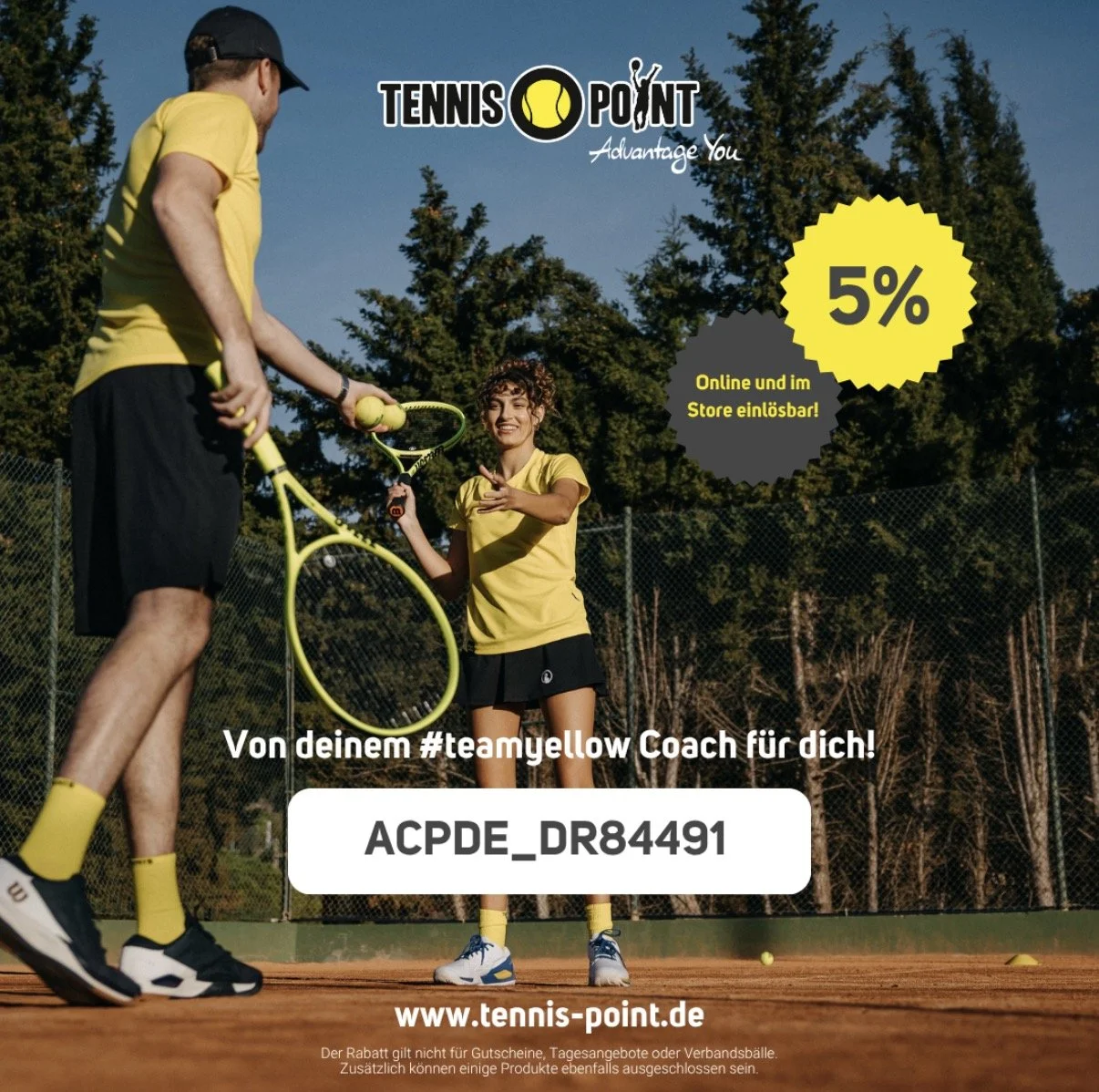 Discount for Tennis Equipment .