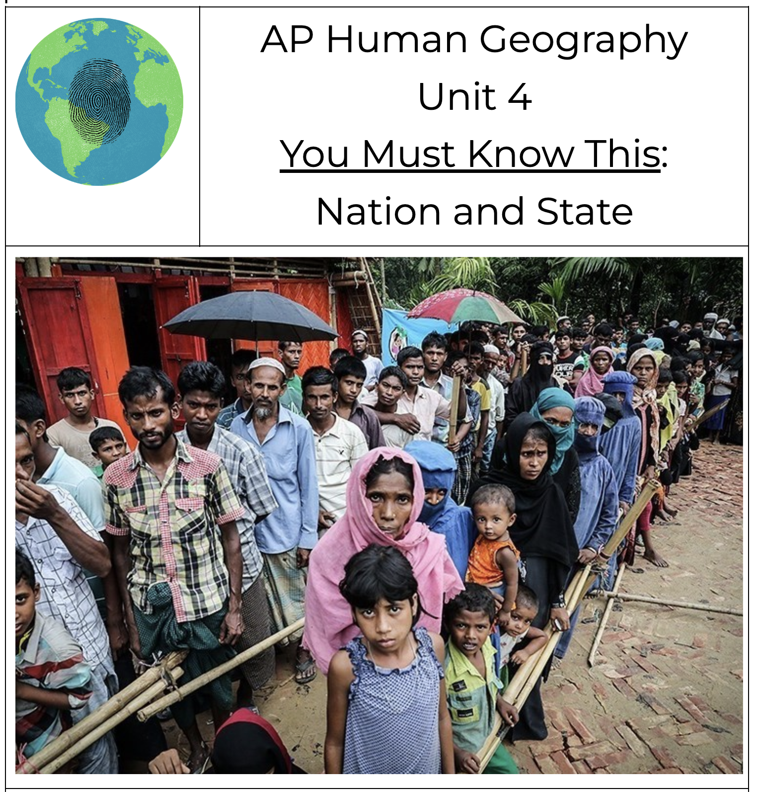 Unit 4 - You Must Know This Guide - Nation and State