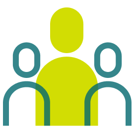 Colorful people icon