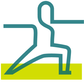 Warrior pose icon