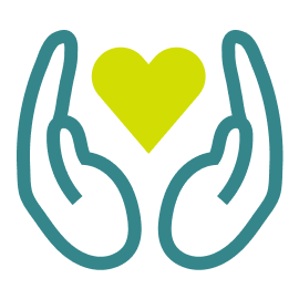 Giving hands icon