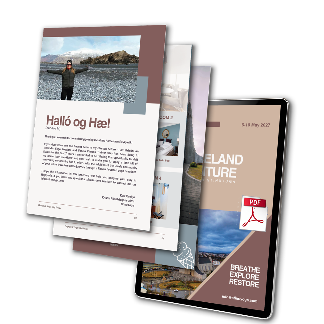 Digital guide to the StinuYoga Iceland Yoga Adventure in Reykjavik.