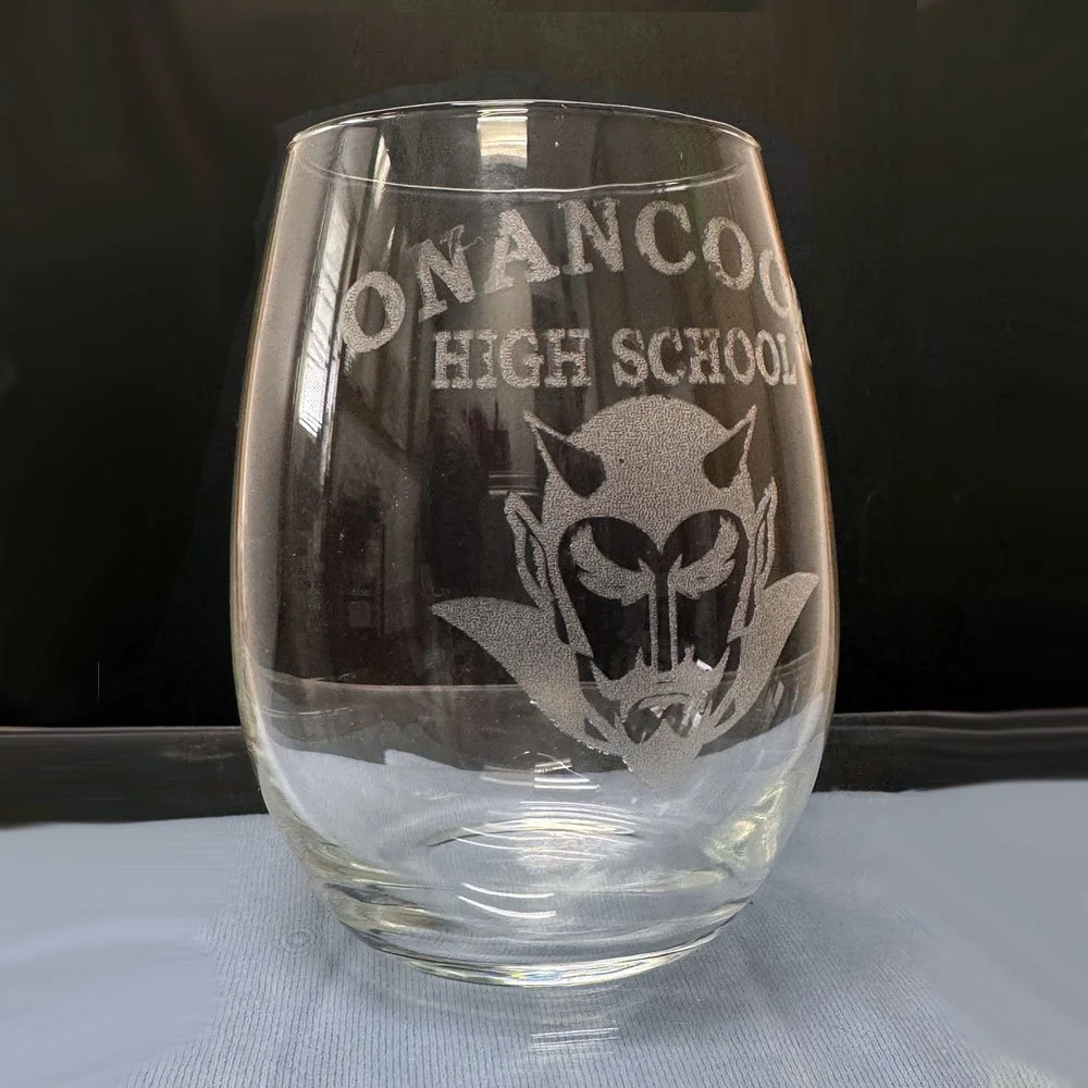 Wine Glasses Blue Devils