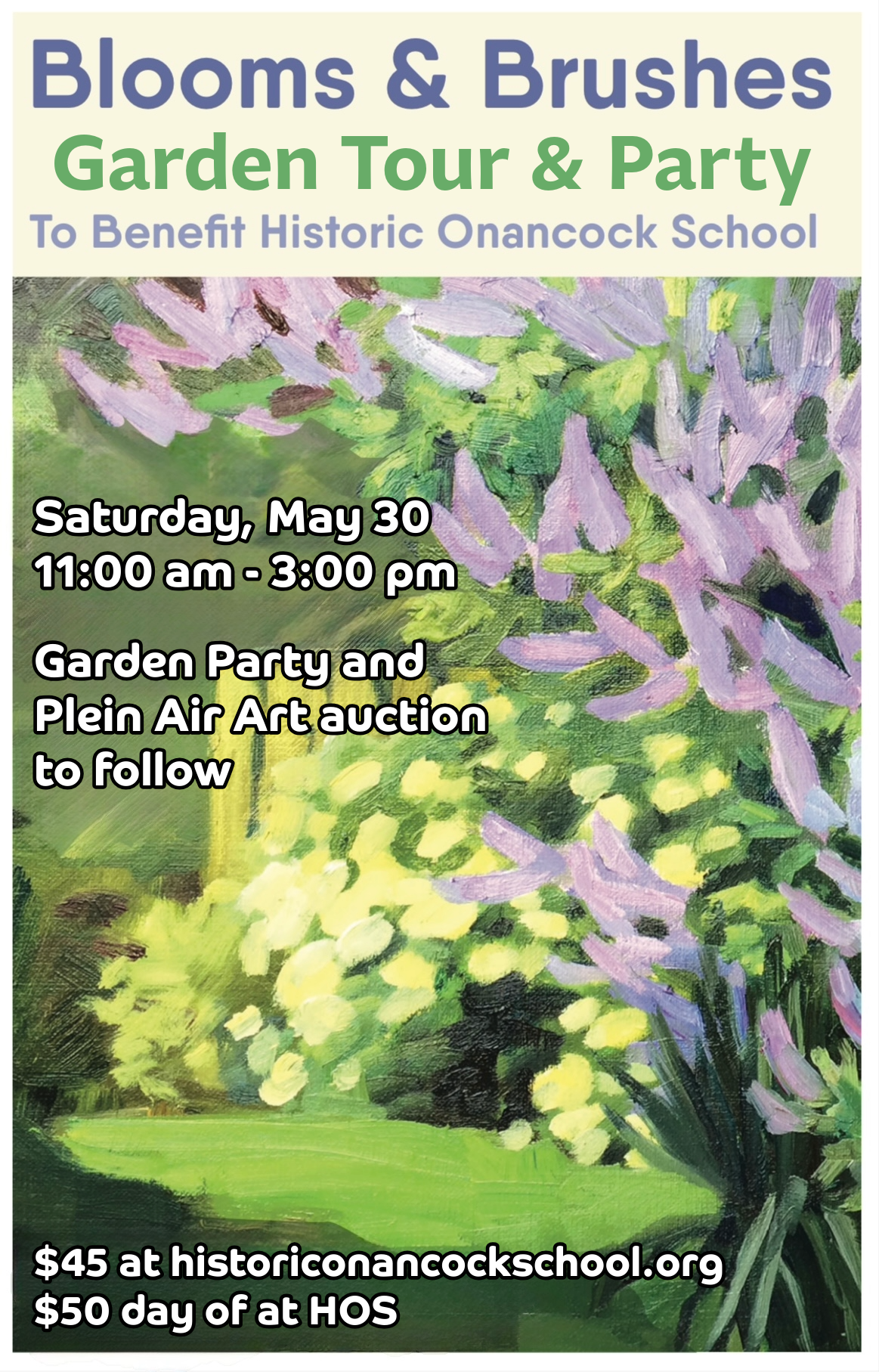 Blooms & Brushes Garden Tour and Party
