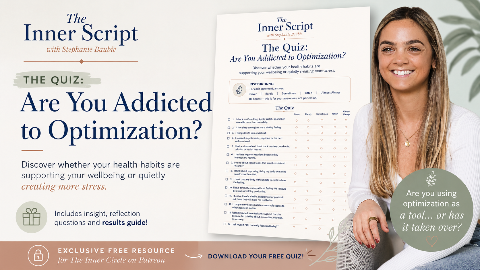 Free Patreon Resource: Are you addicted to health optimization? Join our Patreon for free to learn more.
