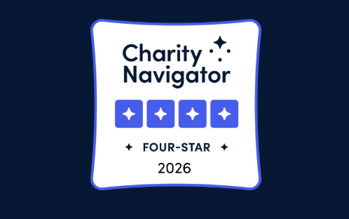 Charity Navigator Four-Star rating badge for 2026.