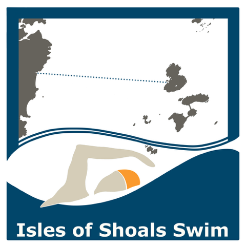 Graphic of a swimmer with a map