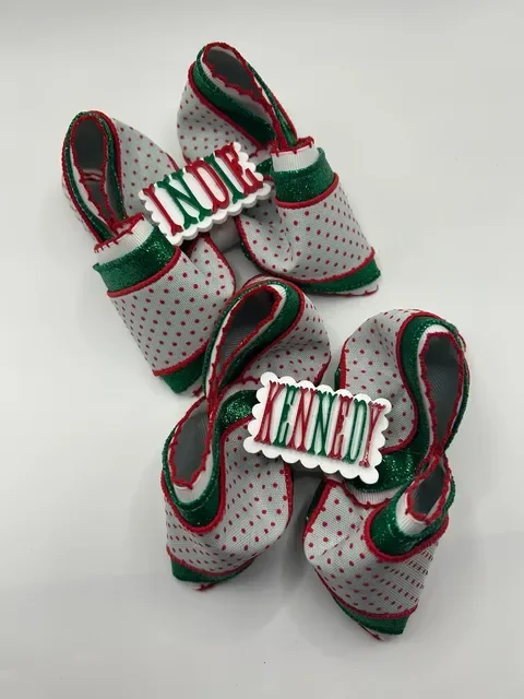 Christmas name bow