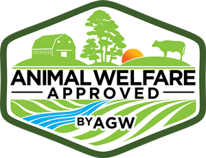 'Animal Welfare Approved BYAGW' badge