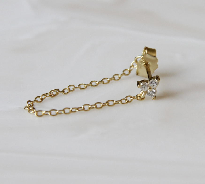 trio chain earrings