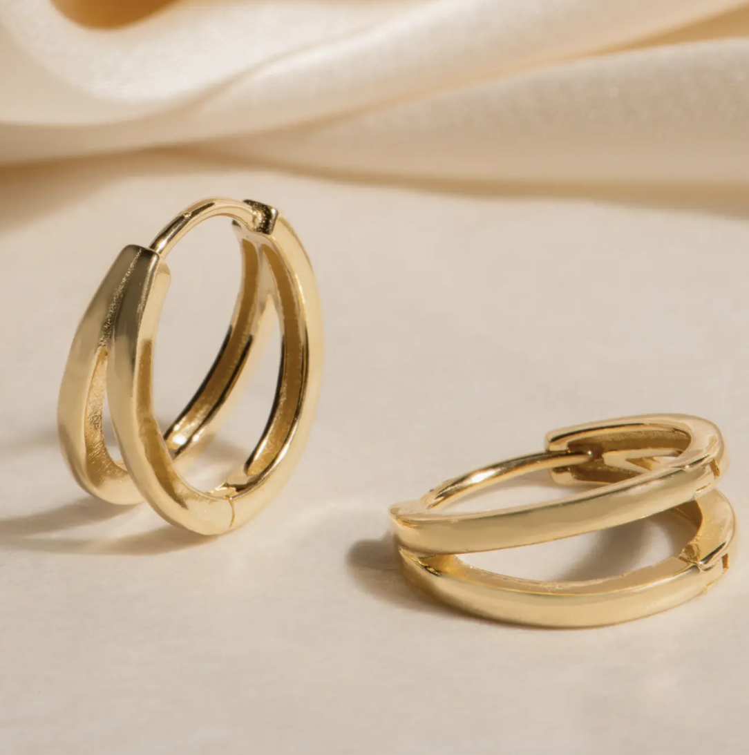 double hoop earrings