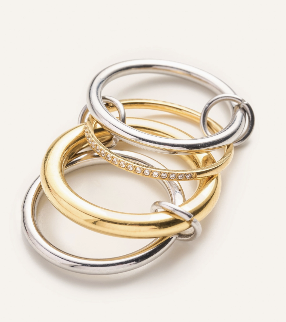 mixed metal stacked ring