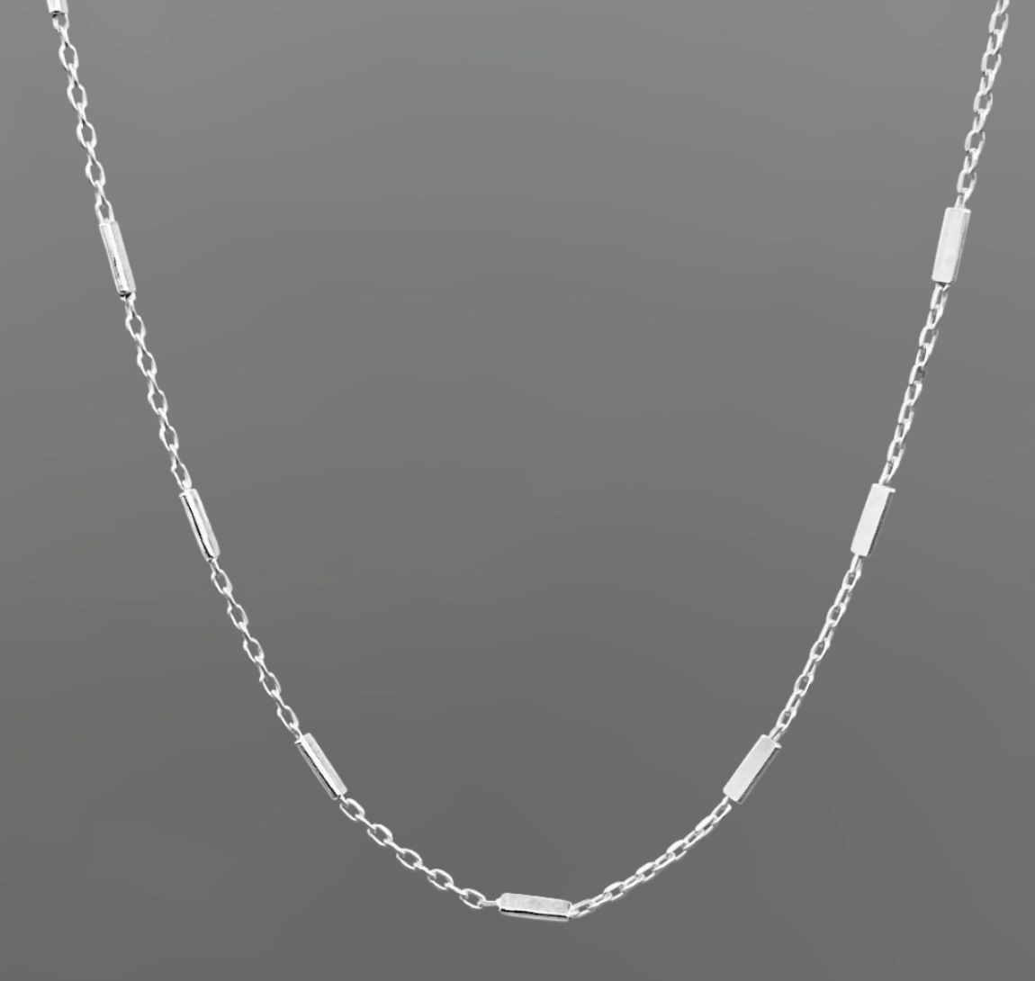 dainty bar link necklace