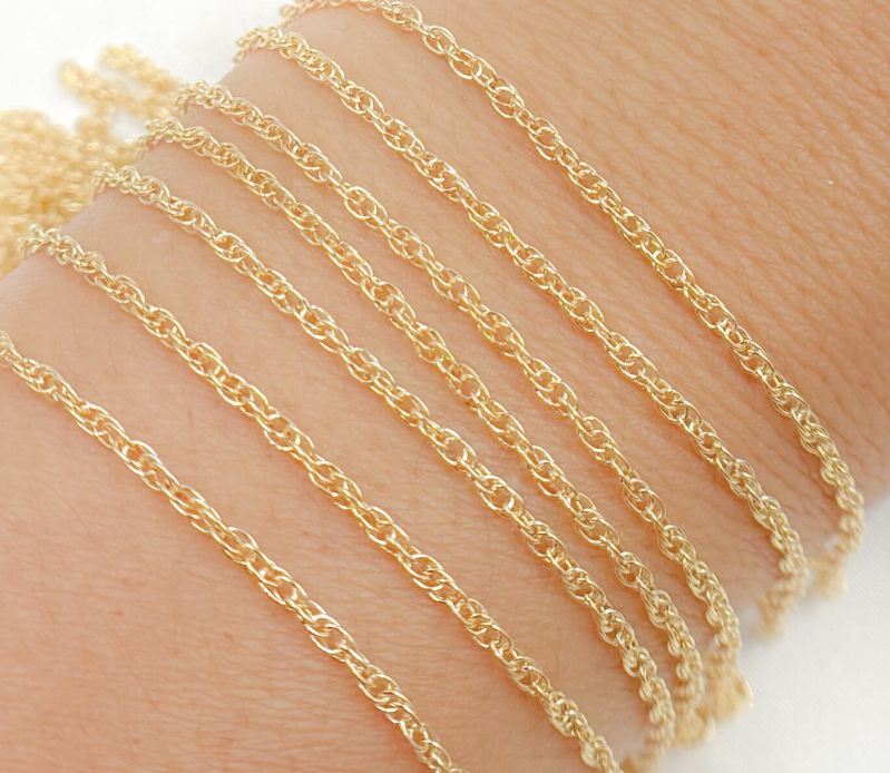 14k gold filled rope chain