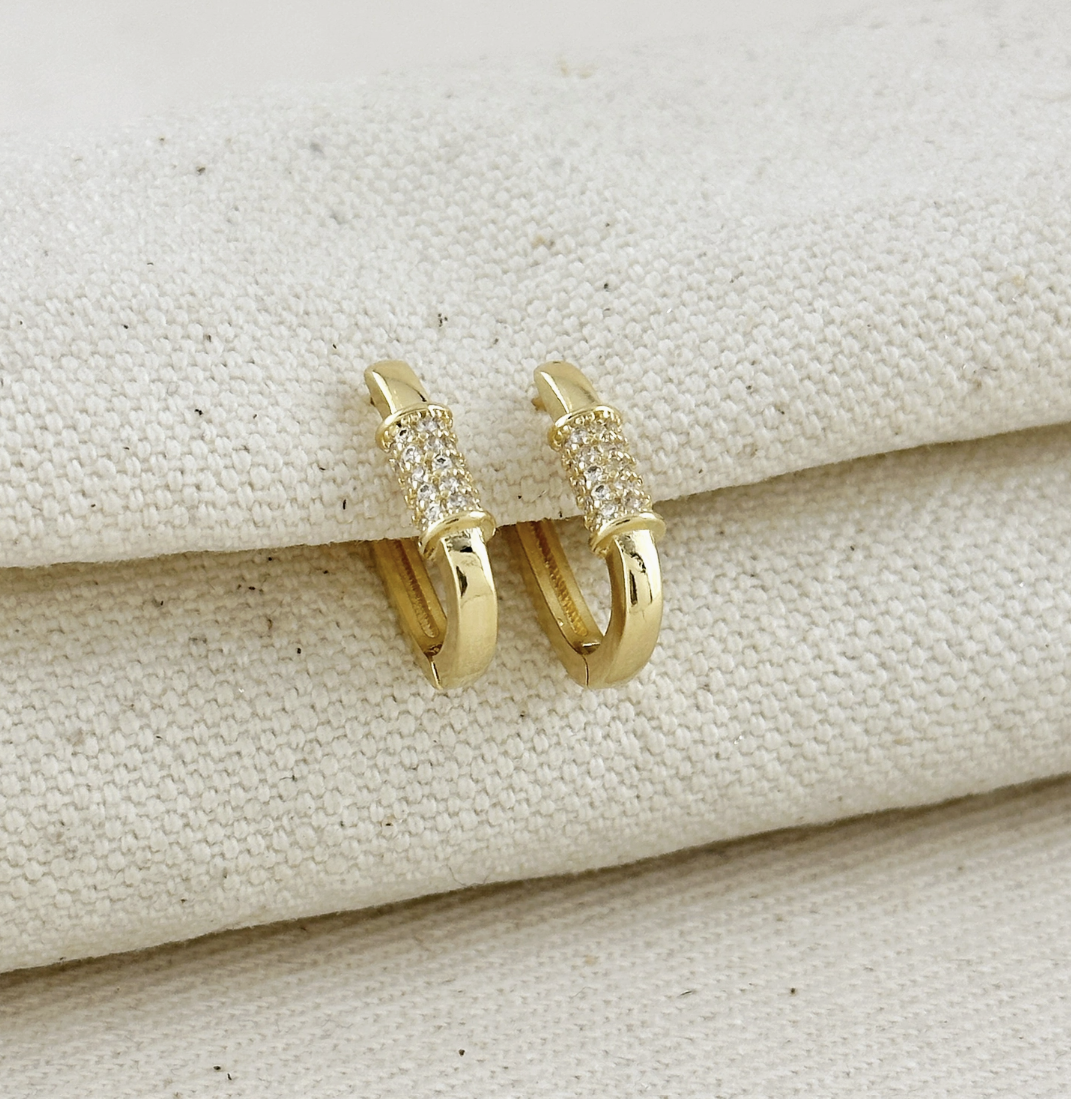 cz carabiner earrings