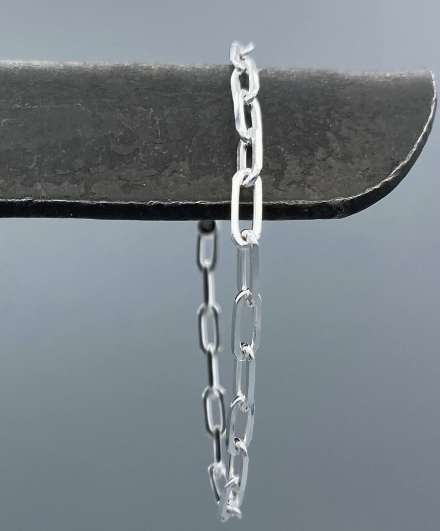 sterling silver paperclip bracelet