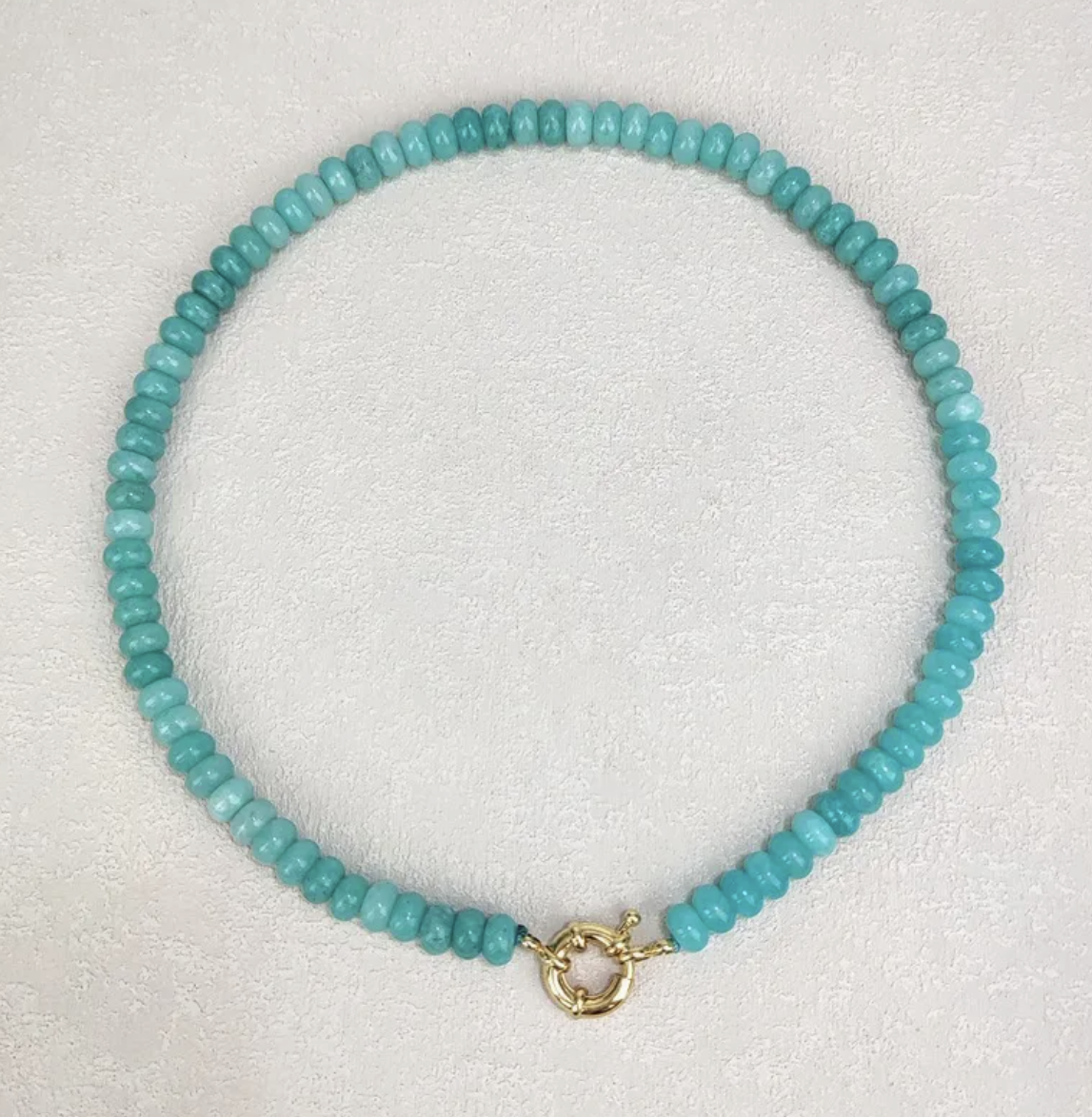 beaded stone necklace