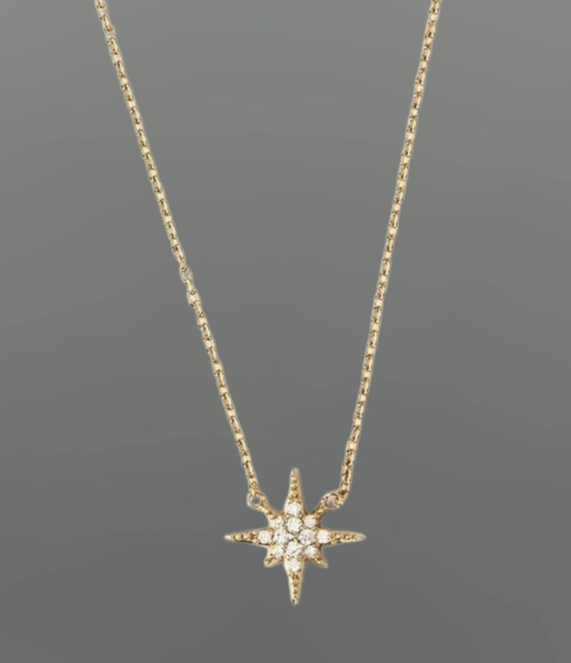 pave starburst necklace