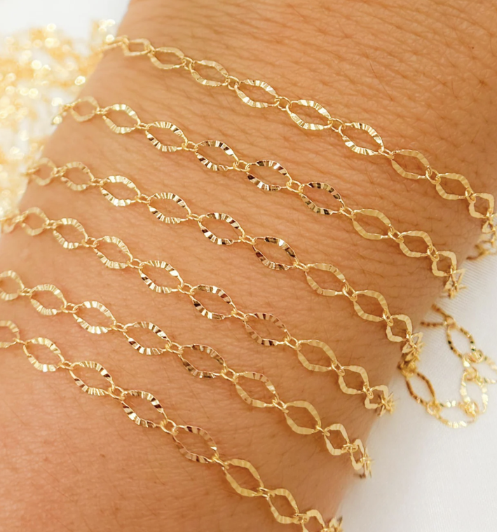 14k gold filled oval chain