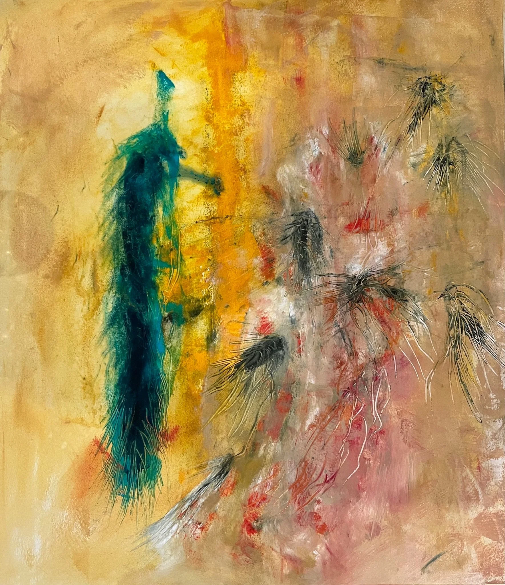   Boson Transfer 8   2022, Oil On Paper  30 x 22 in  #JS-2022-0016 