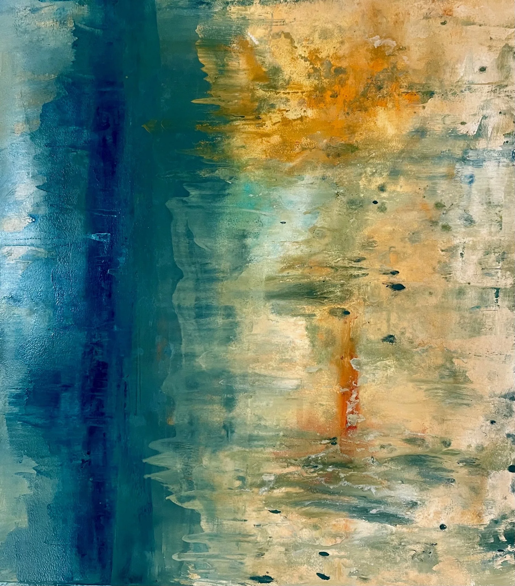   Boson Transfer 4   2022, Oil On Paper  30 x 22 in  #JS-2022-0013 