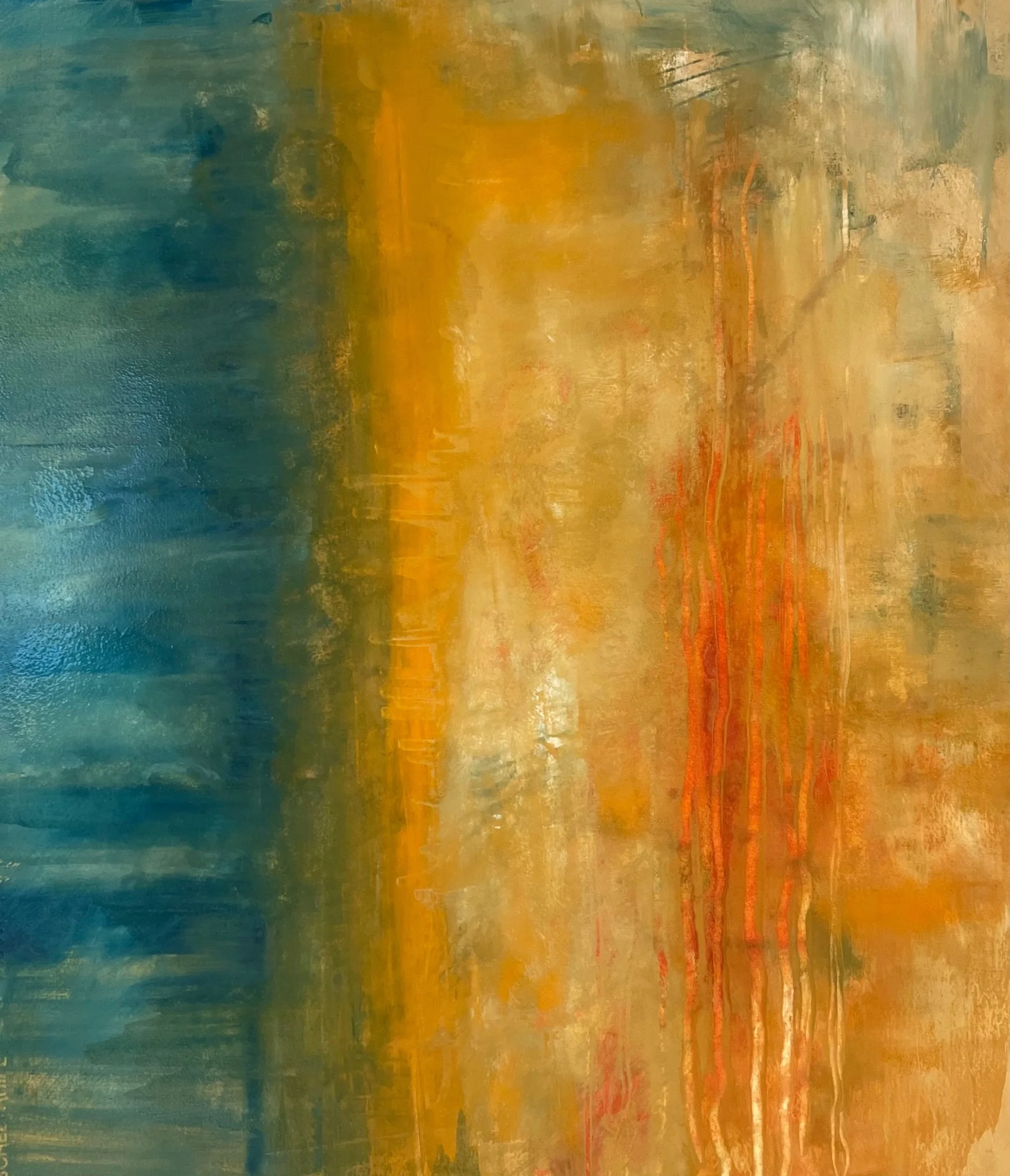   Boson Transfer 5   2022, Oil On Paper  30 x 22 in  #JS-2022-0015 