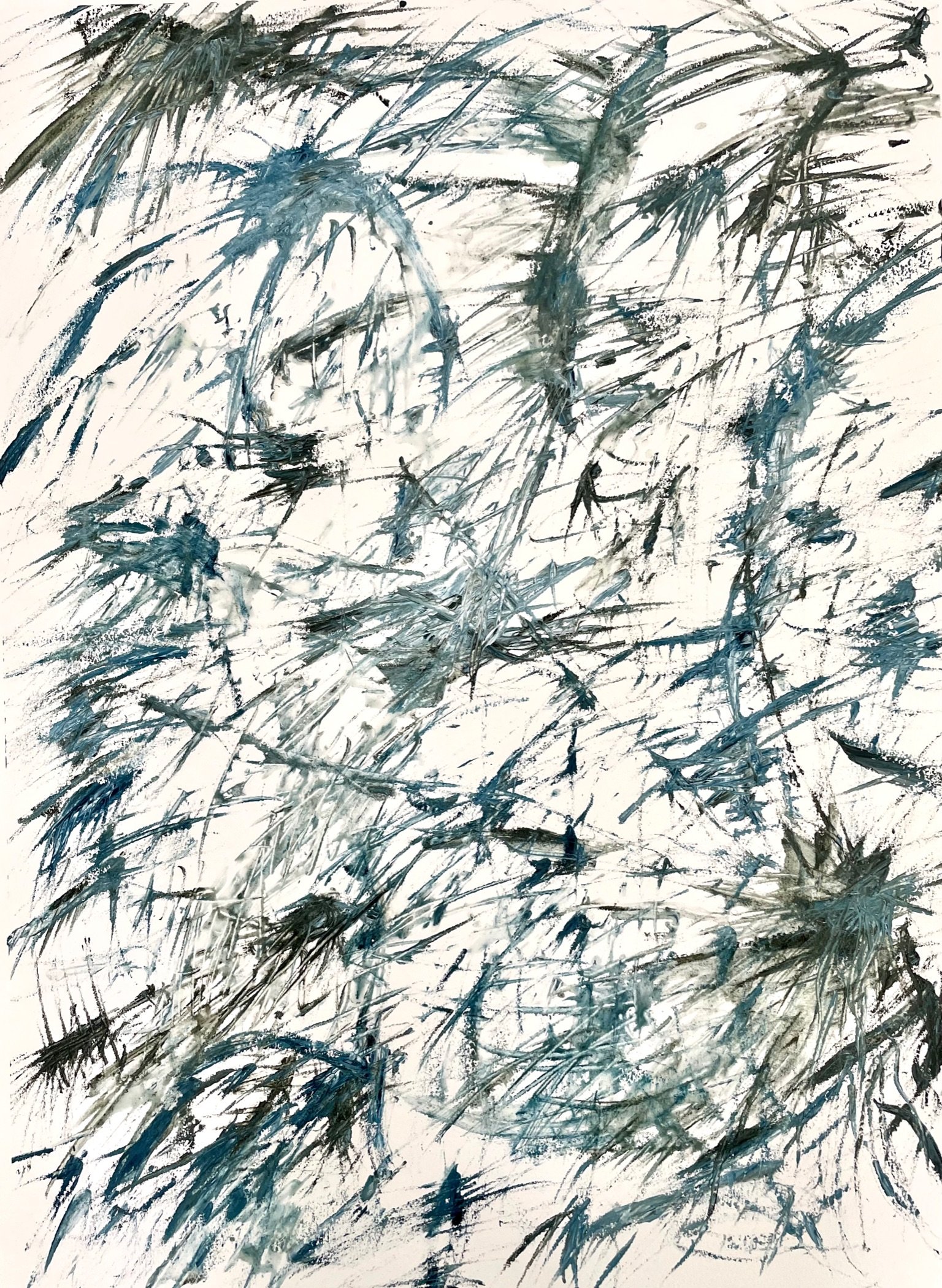   Neuron Dance 7   2021, Oil On Paper  30 x 22 in  #JS-2021-0019 