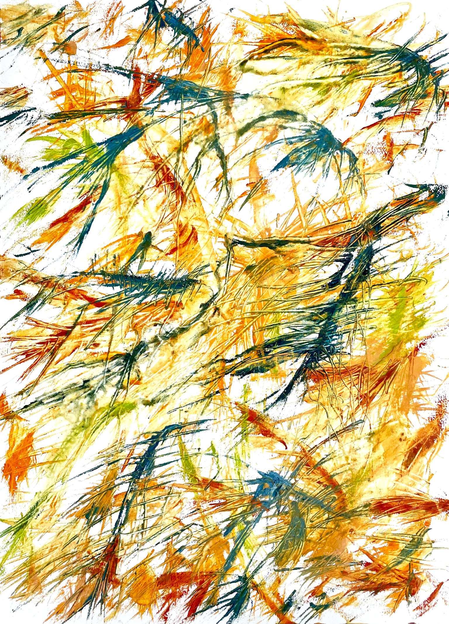   Neuron Dance 8   2021, Oil On Paper  30 x 22 in  #JS-2021-0020 