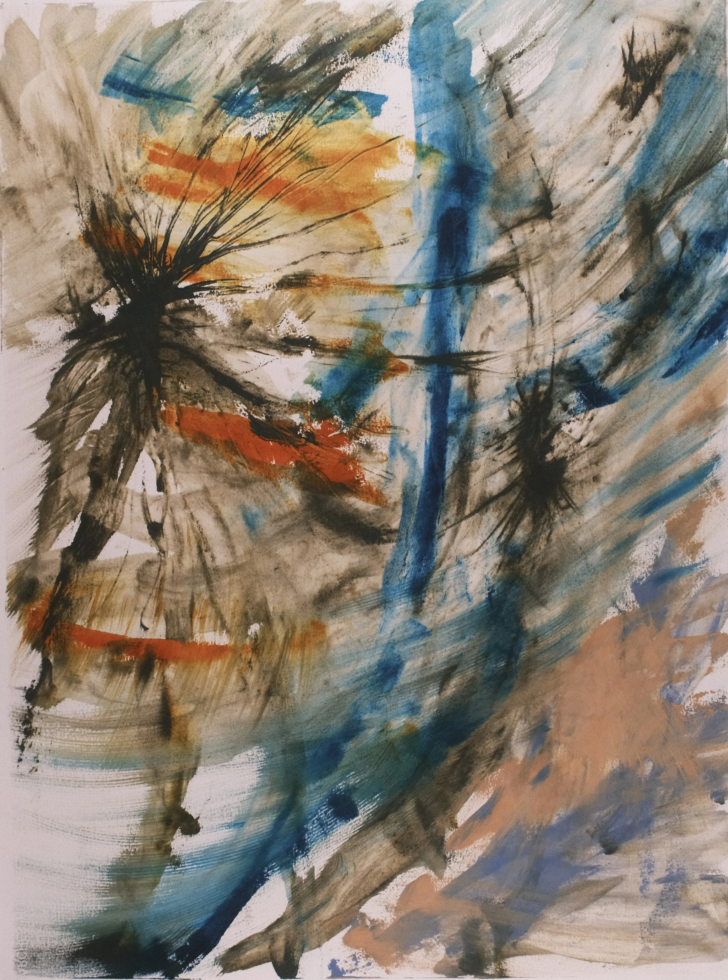   Neuron Dance 6   2021, Oil On Paper  30 x 22 in  #JS-2021-0045 