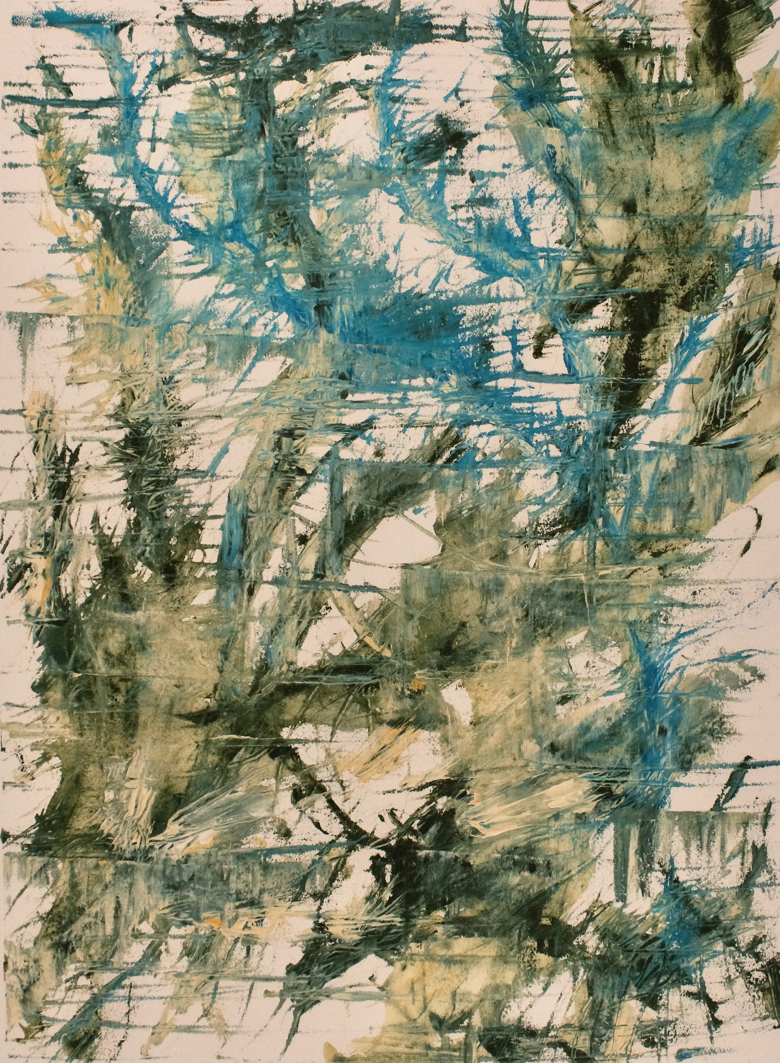   Neuron Dance 12   2025, Oil On Paper  30 x 22 in  #JS-2025-0019 
