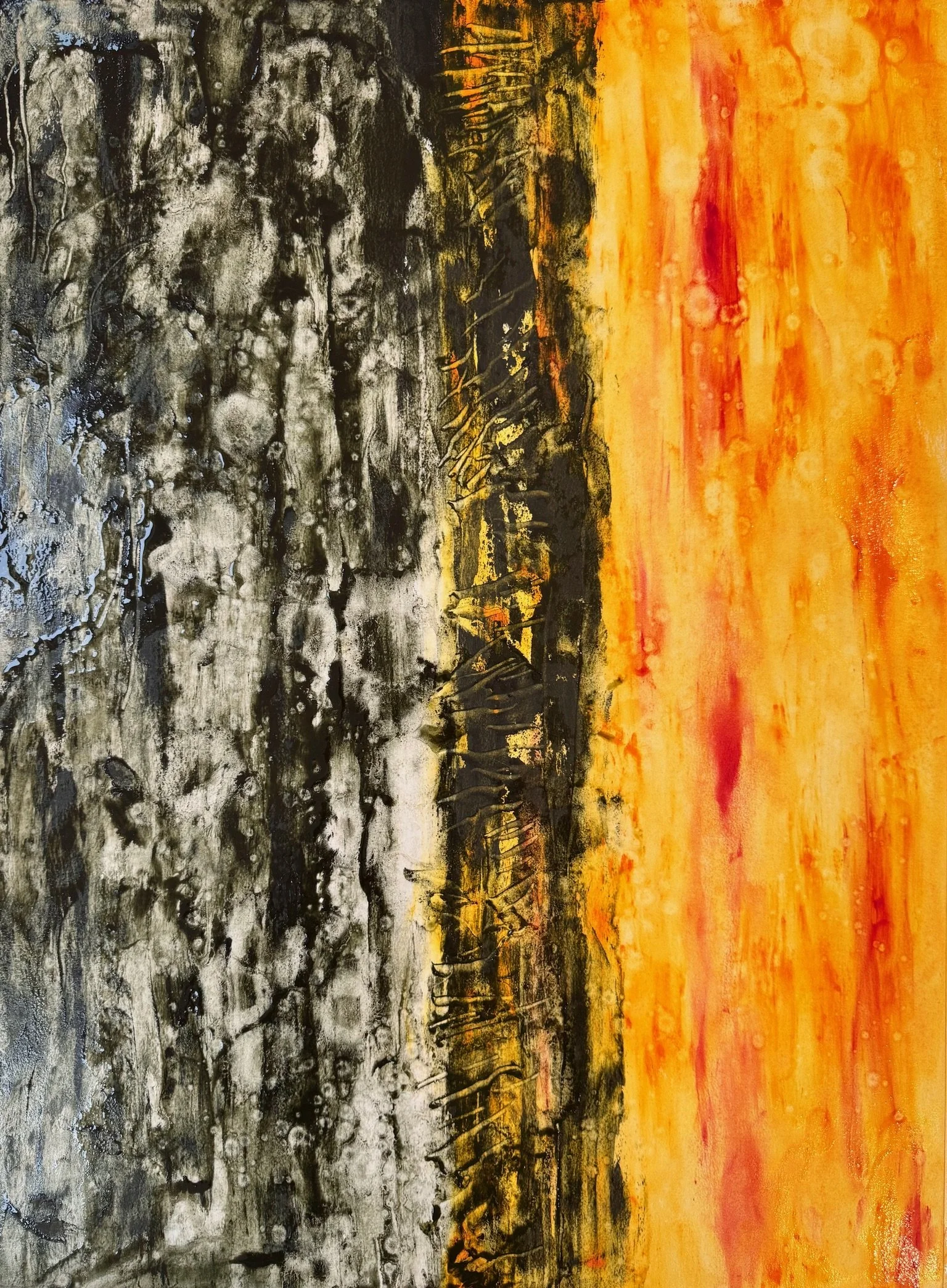   Divided Spaces 5   2025, Oil On Paper  30 x 22 in  #JS-2025-0005 