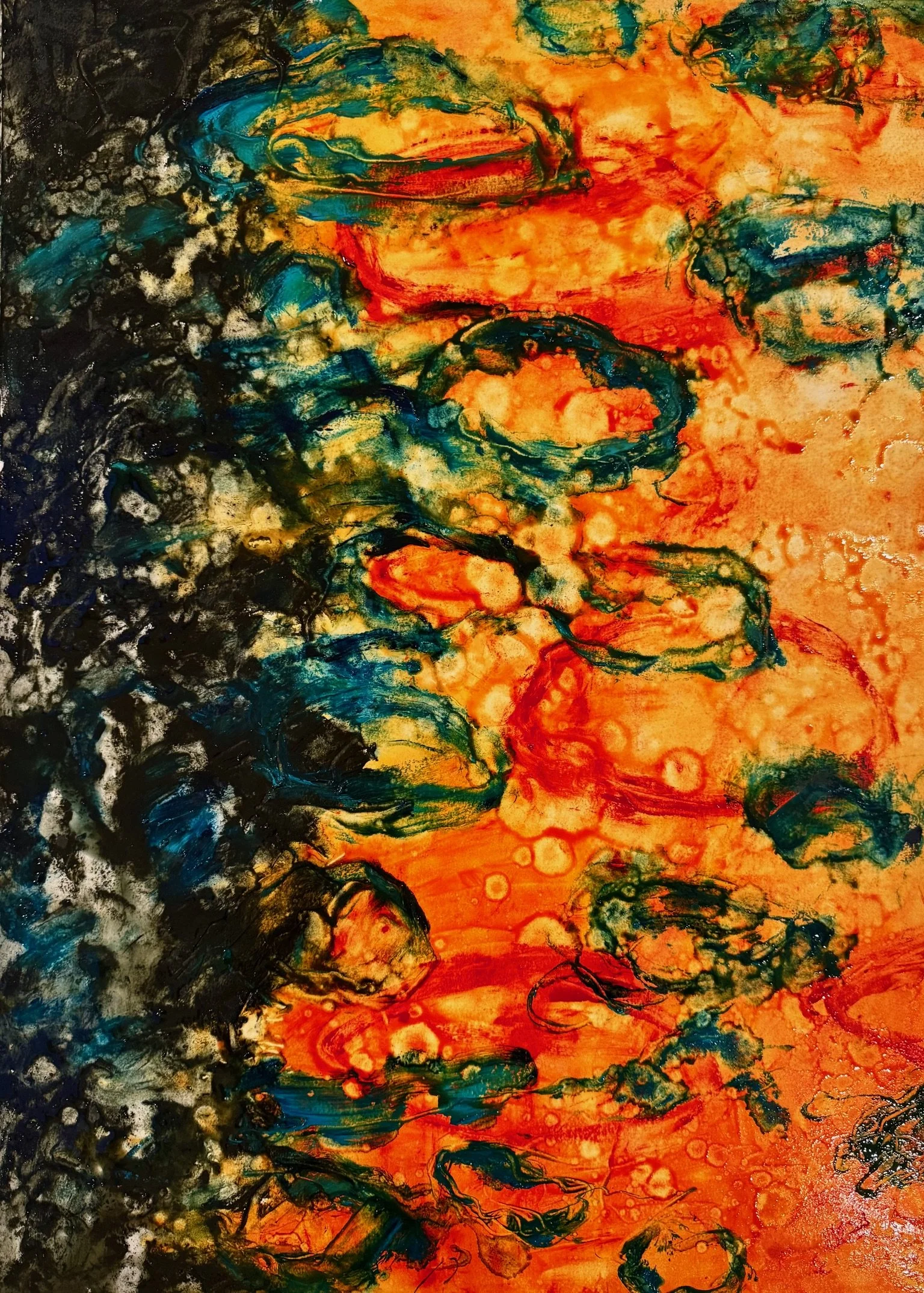   Divided Spaces 7   2025, Oil On Paper  30 x 22 in  #JS-2025-0007 