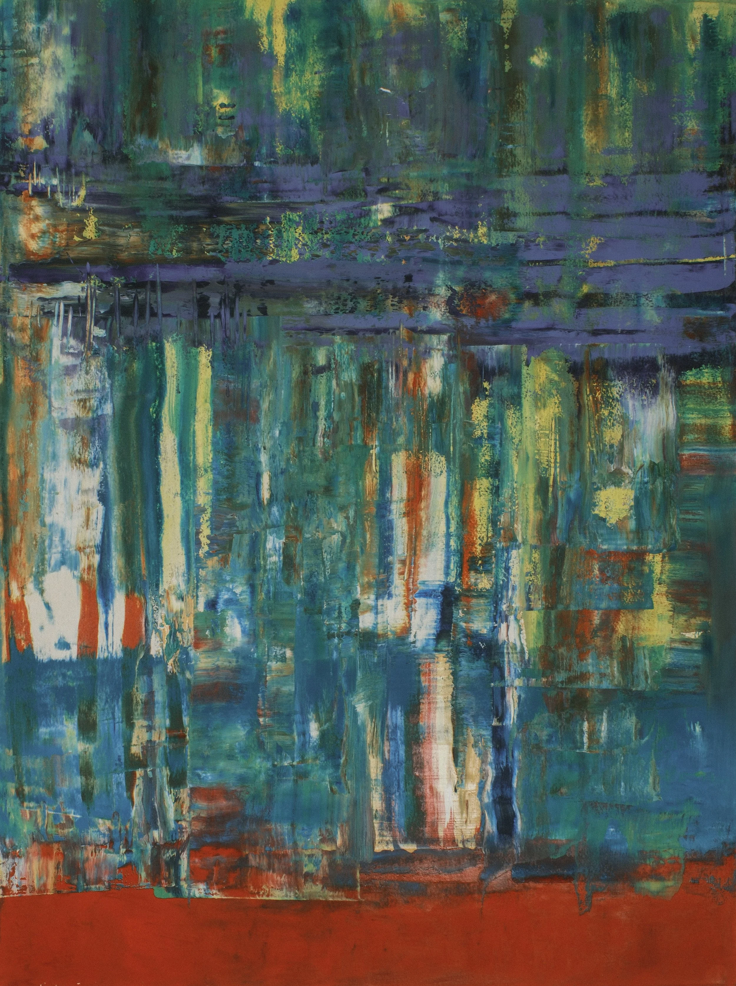   Les Nymphéas 2   2025, Oil On Paper  30 x 22 in  #JS-2025-0032 