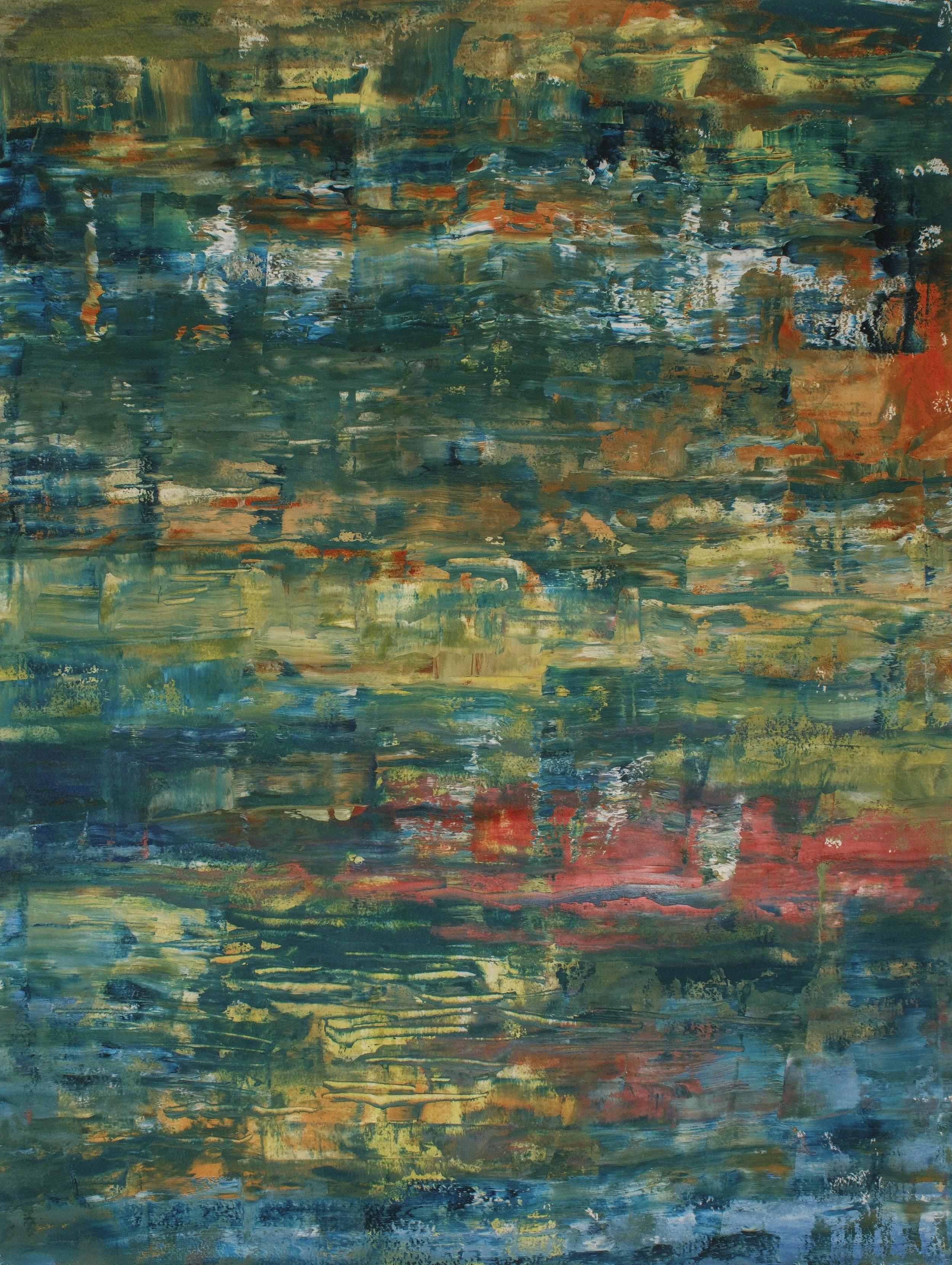   Les Nymphéas 3   2025, Oil On Paper  30 x 22 in  #JS-2025-0033 