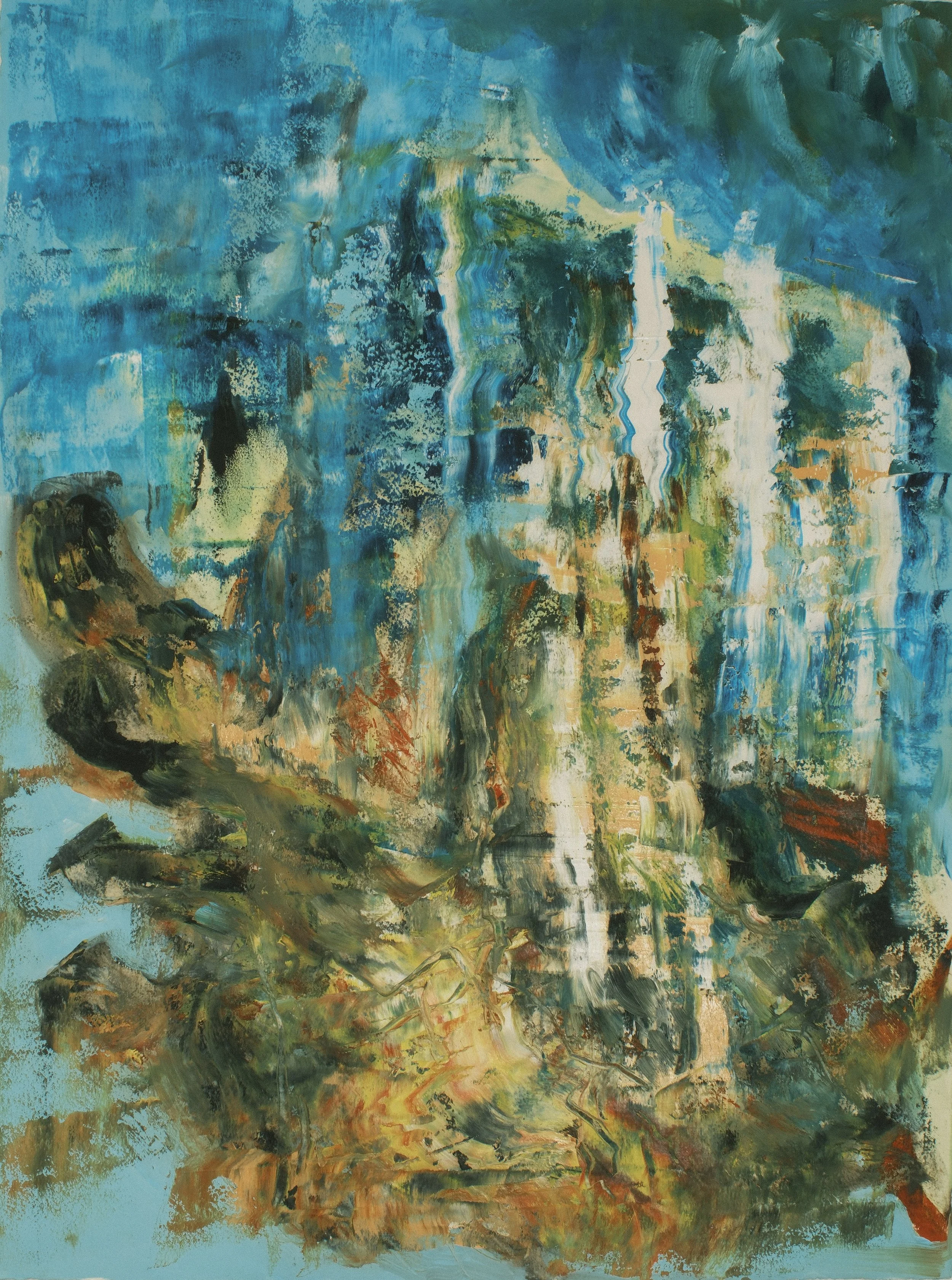   Les Nymphéas 6   2025, Oil On Paper  30 x 22 in  #JS-2025-0036 