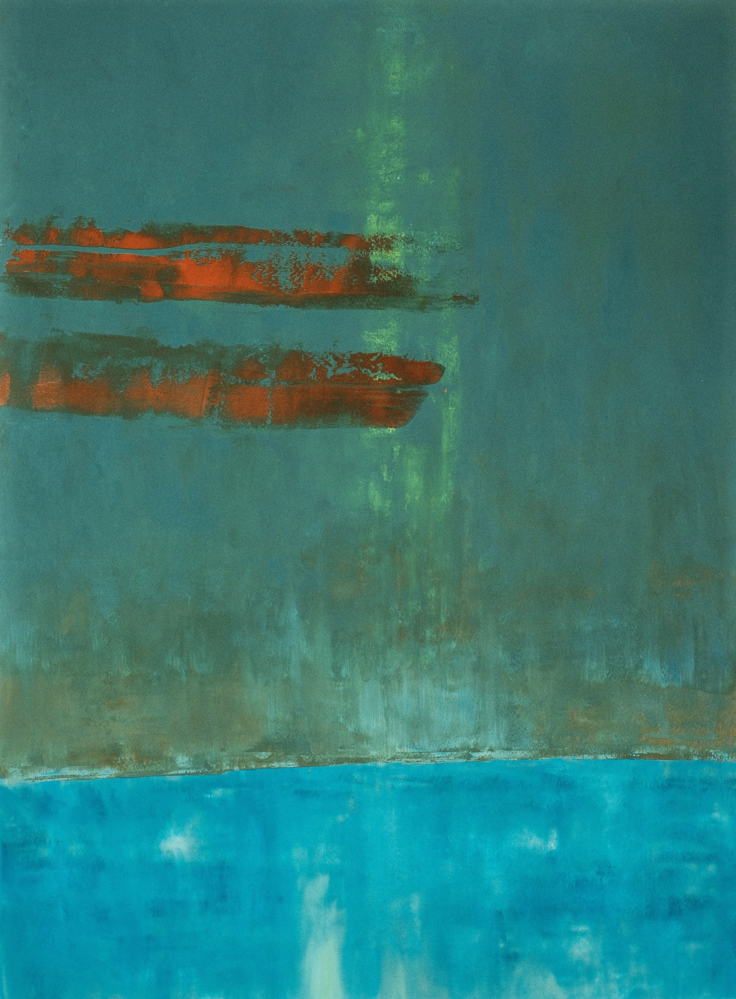   Les Nymphéas 12, At The Threshold   2025, Oil On Paper  30 x 22 in  #JS-2025-0042 
