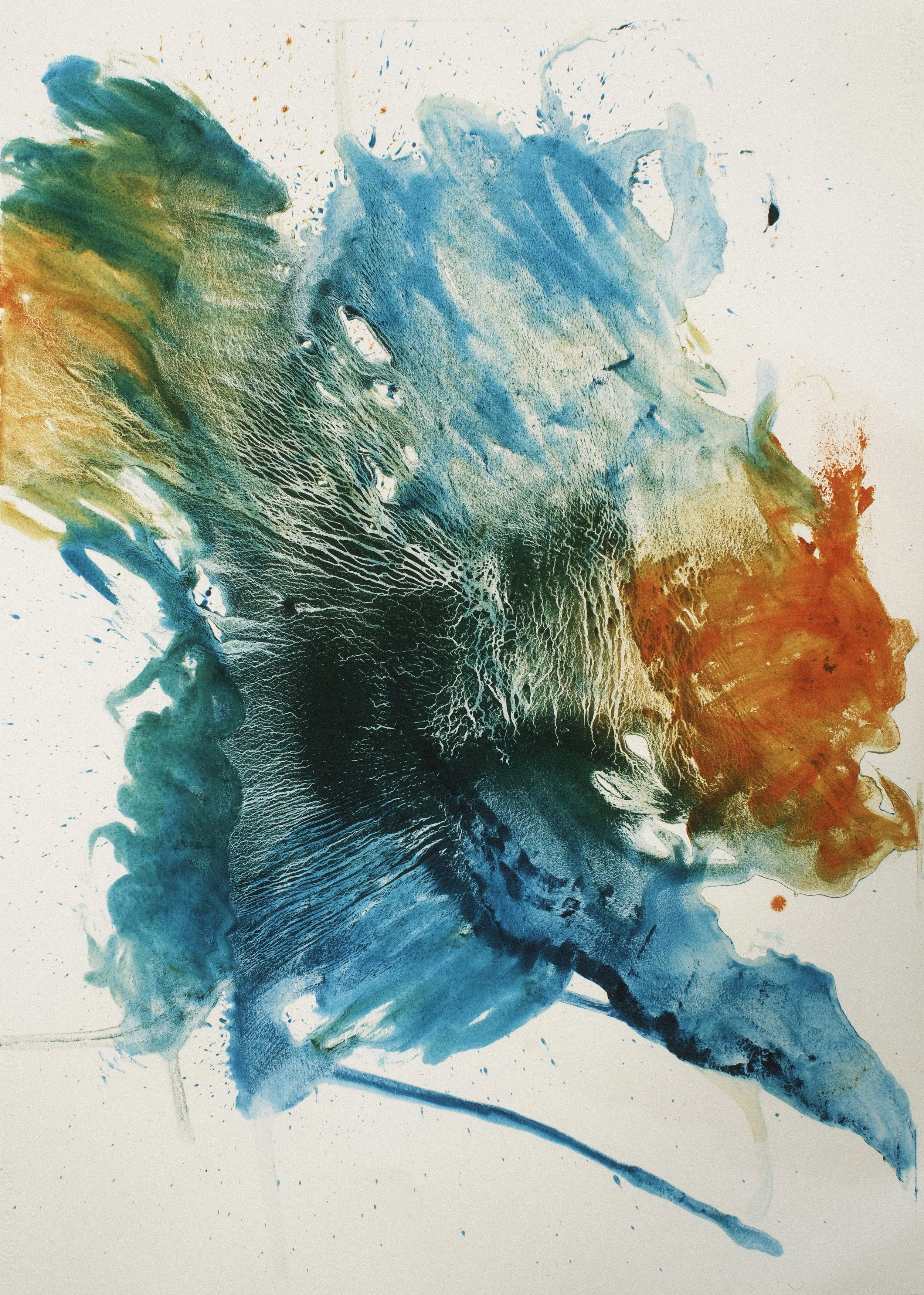   Frank Encounters 1   2025, Oil On Paper  30 x 22 in  #JS-2025-0009 