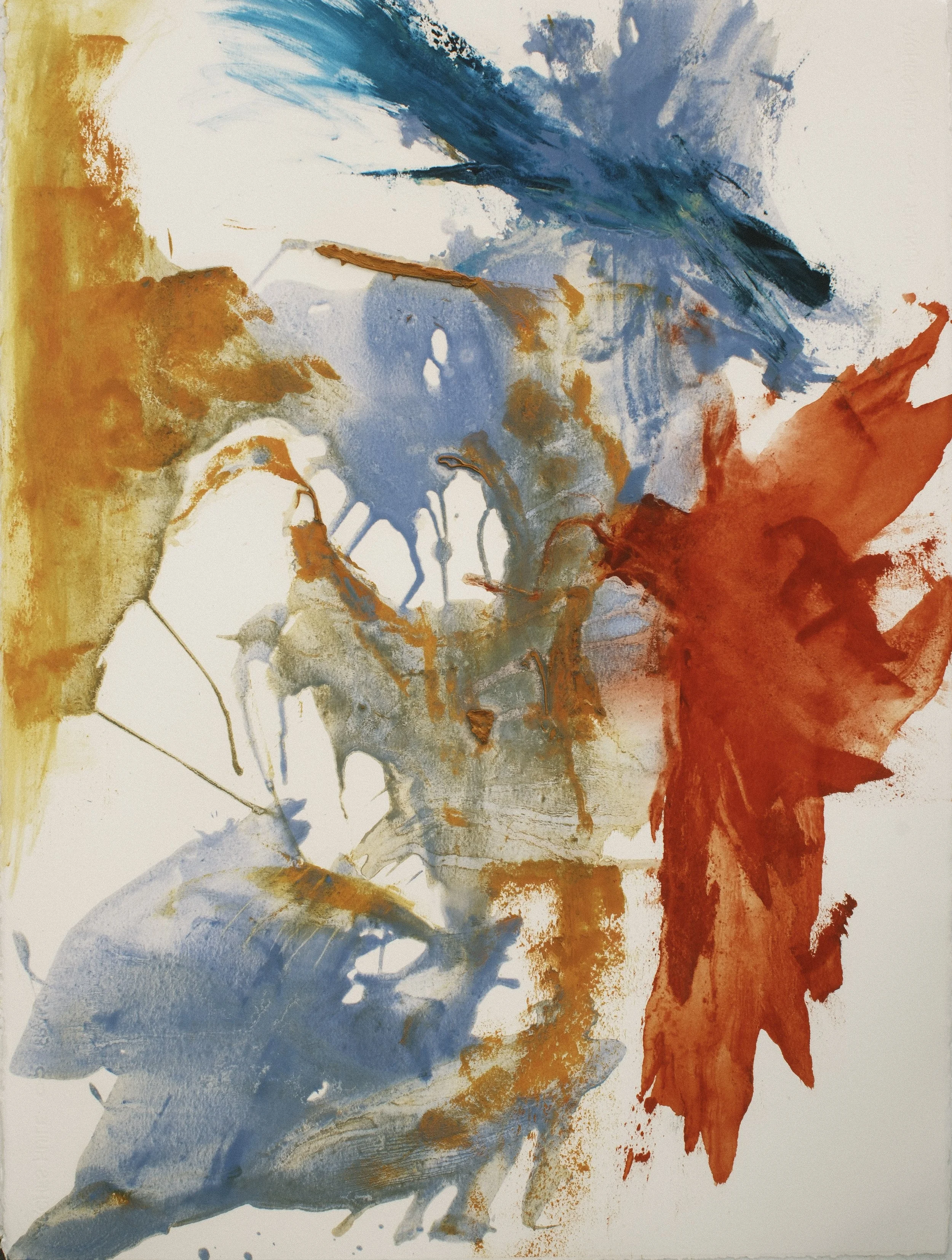   Frank Encounters 3   2025, Oil On Paper  30 x 22 in  #JS-2025-0011 