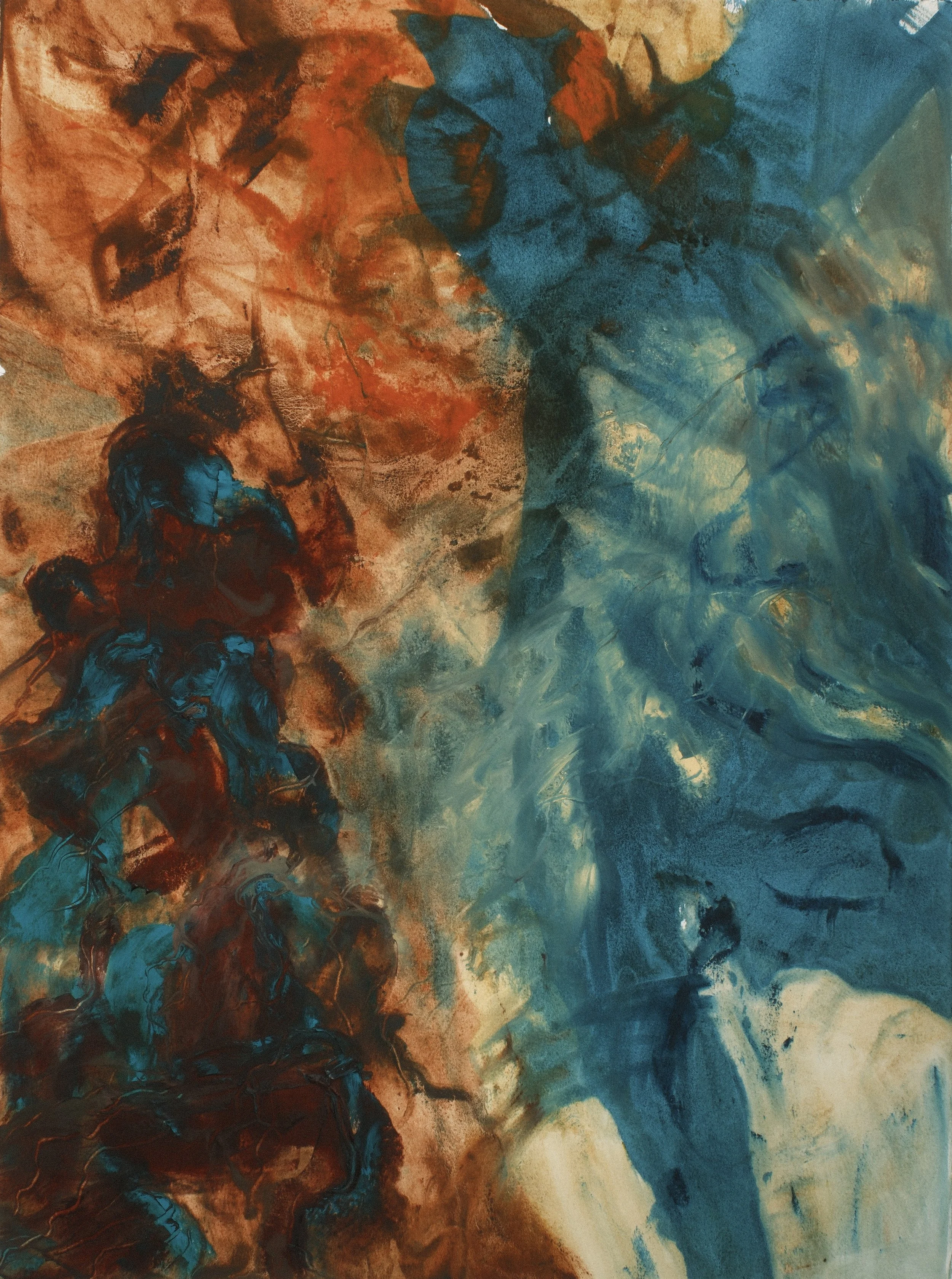   Frank Encounters 7   2025, Oil On Paper  30 x 22 in  #JS-2025-0015 