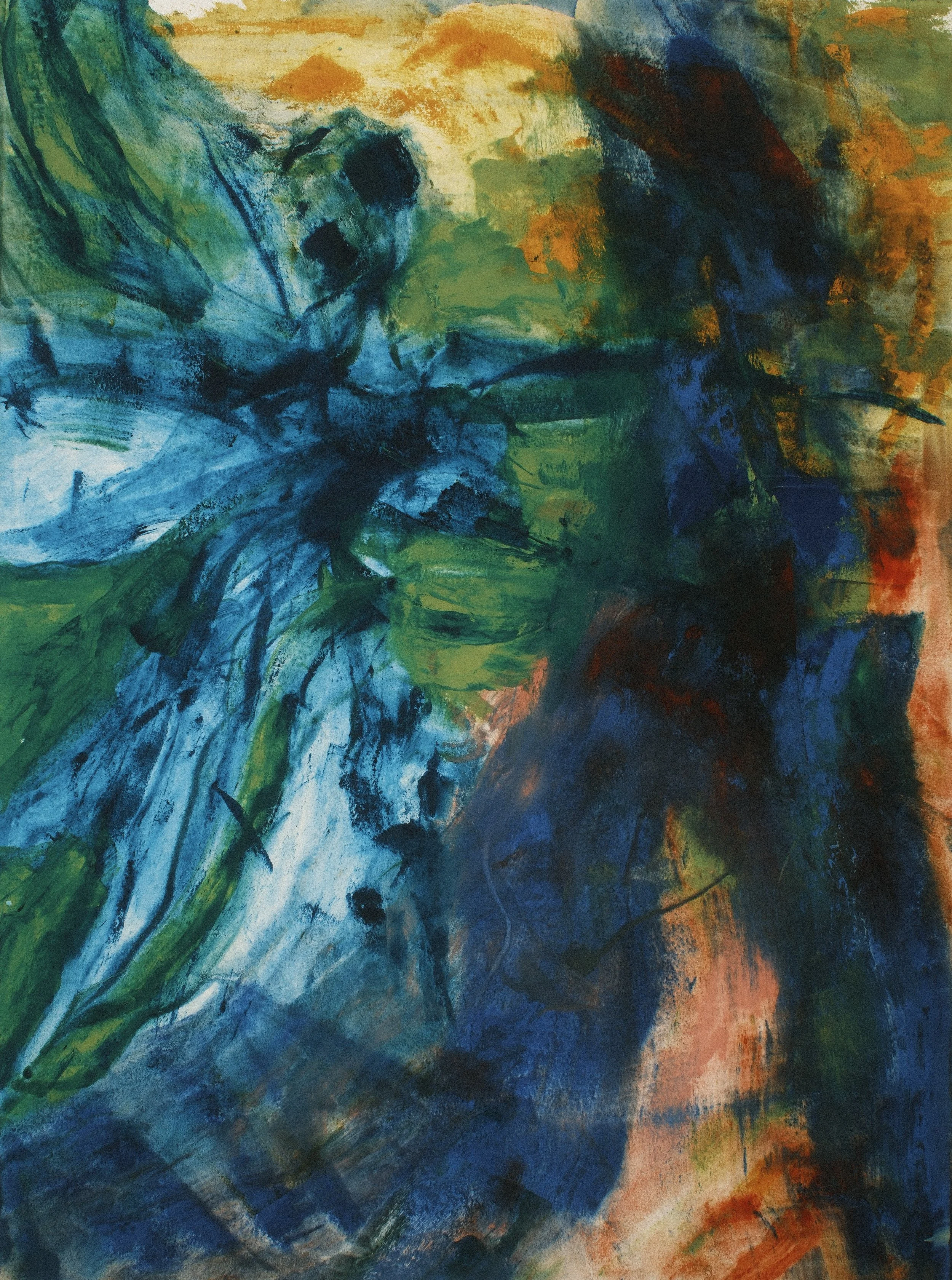   Frank Encounters 8   2025, Oil On Paper  30 x 22 in  #JS-2025-0016 