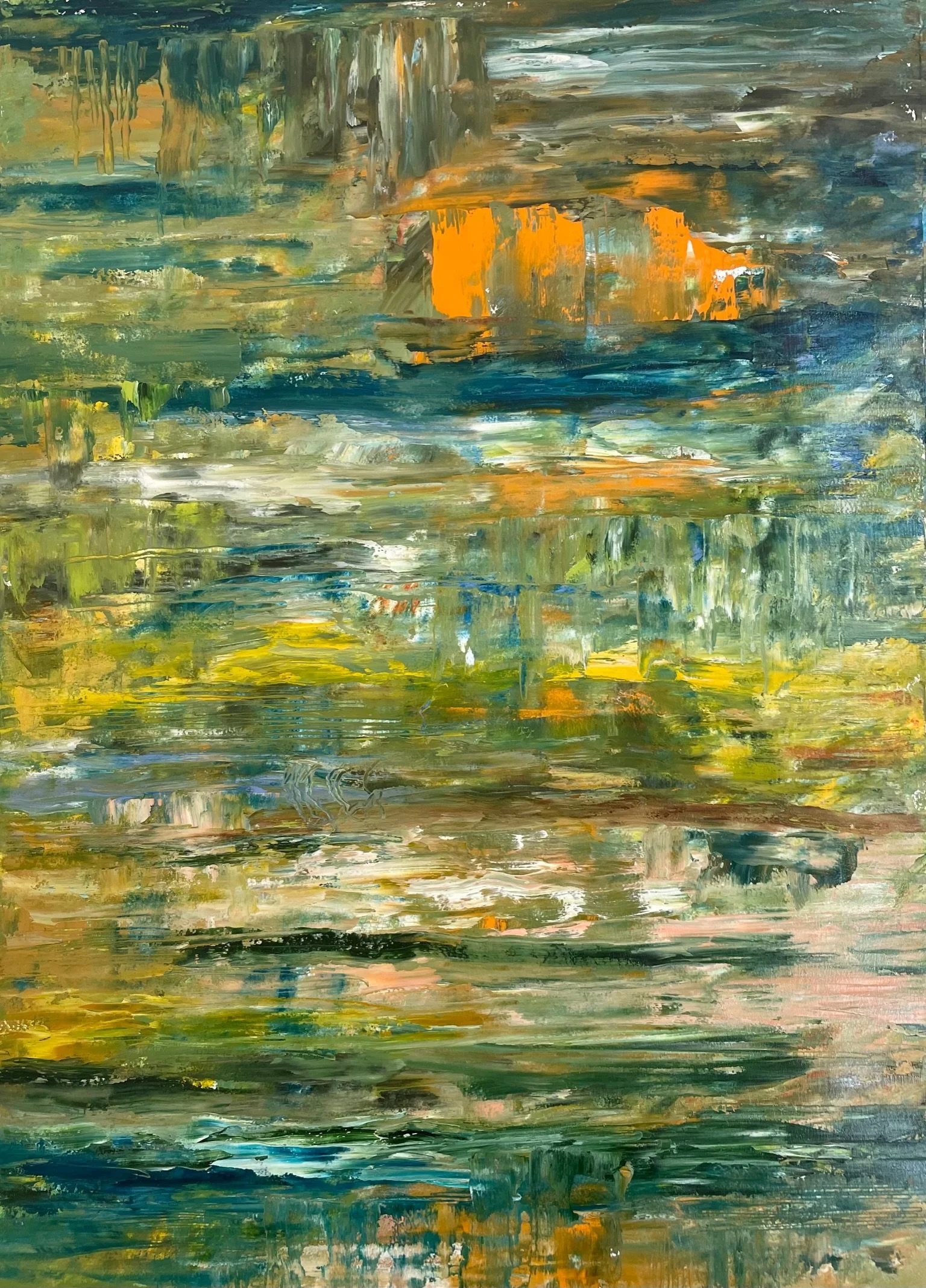   Water 5   2023, Oil On Paper  30 x 22 in  #JS-2023-0009 