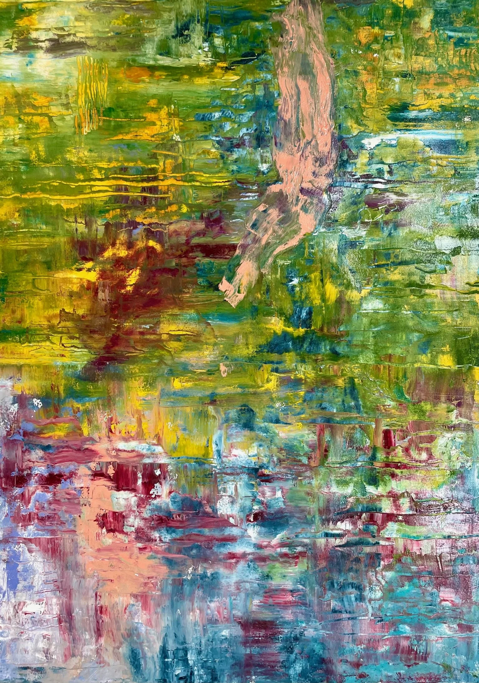   The Swimmer   2023, Oil On Paper  30 x 22 in  #JS-2023-0005 