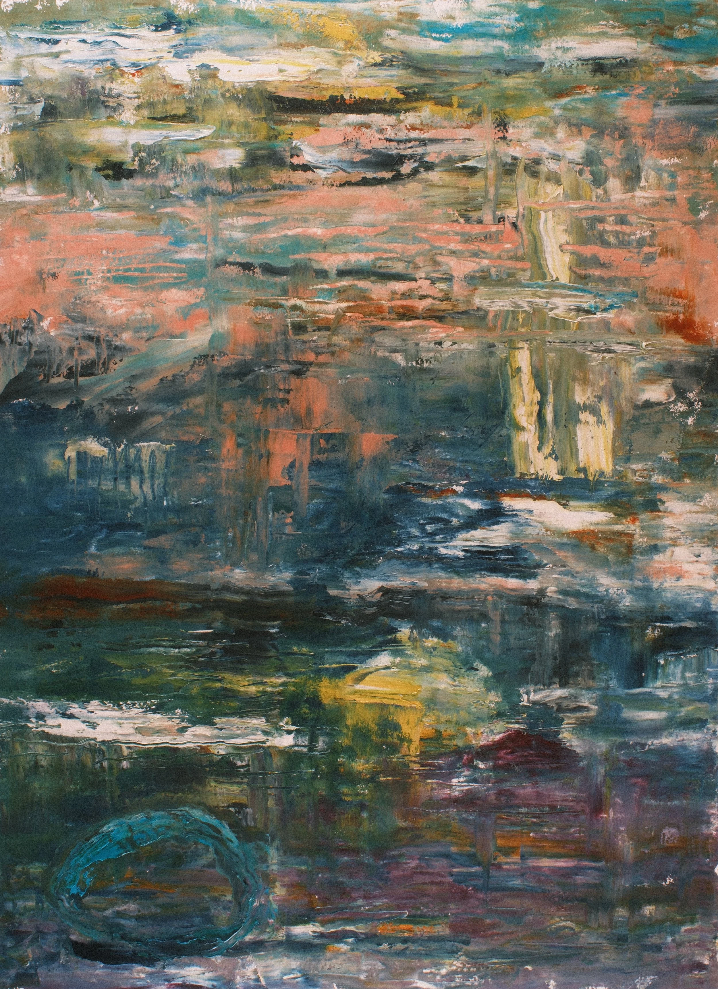   Water 3   2023, Oil On Paper  30 x 22 in  #JS-2023-0007 